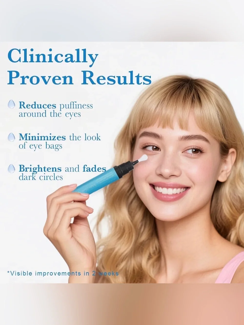 AM Cooling Eye Gel for Puffiness & Dark Circles - Caffeine & Peptides